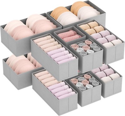 Lifewit 12 er Set Schubladen Organizer, Schrank Kleiderschrank Organizer