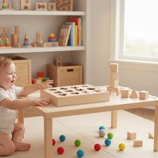 Wooden Shape Matching Board Hand-Vision Coordination Educational Shape Game