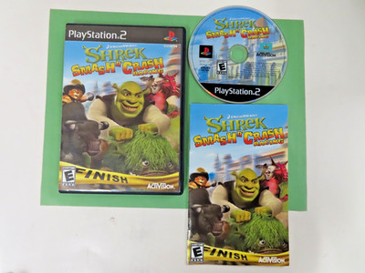 DREAMWORKS SHREK SMASH N' CRASH RACING PLAYSTATION 2 PS2 VIDEO GAME TESTED WORKS