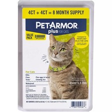 PetArmor Plus Flea  Tick Protection for Cats, 8 Count