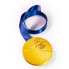 Milano Cortina 2026 Winter Olympics Inspired 3D Printed Medal Fun Replica GOLD