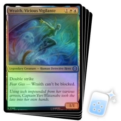 FOIL WRAITH, VICIOUS VIGILANTE X4 Marvel's Spider-man SPM Magic MTG MINT CARD