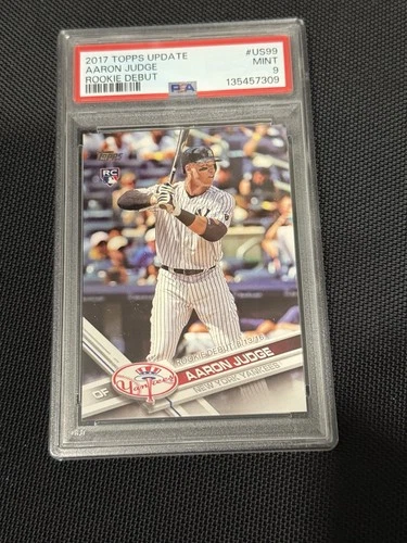 Aaron Judge **ROOKIE CARD** PSA9 MINT GRADED! 2017 Topps 🔥