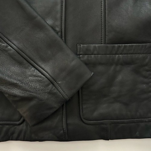 Jones New York Damen Lederjacke schwarz mit Knopfleiste Größe L - Bild 13 von 15