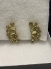 Stunning Classic Signed KRAMER Crescent Crystal/ Rhinestone Clip Earrings  #O7 — photo 2