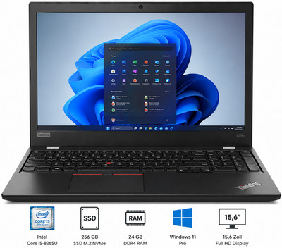 Lenovo ThinkPad L590 i5-8265U 256GB SSD M.2 NVME 24GB RAM Win 11 Pro 15,6''