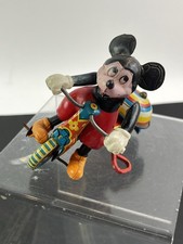 1950s Mickey Mouse ON TRICYCLE by LINE MAR Marx W/U Tin Toy Japan missing Wheel