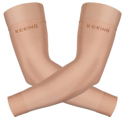 KEKING Lymphedema Compression Arm Sleeves Men Women No Silicone Dot 15-20 mmHg