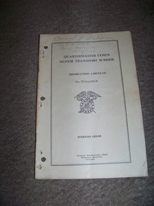 1933-34 Steering Gears Holabird Quartermaster Depot Baltimore MD Simpson