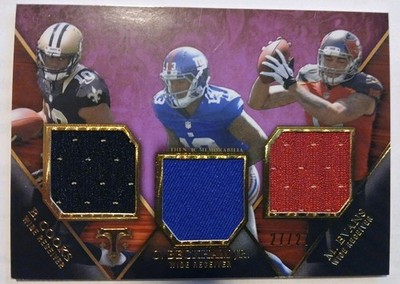2014 Topps Triple Threads Relic Trios Mike Evans Brandon Cooks Odell Beckham /27