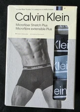 CALVIN KLEIN MICROFIBER 4-PACK LOW RISE MENS TRUNK UNDERWEAR #NP27550-NWT