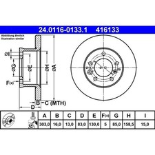 ATE 24.0116-0133.1 2x Bremsscheibe ATE 24.0116-0133.1 2x Bremsscheibe