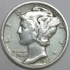 1938-S Mercury Dime - VF+ (Lot#1)