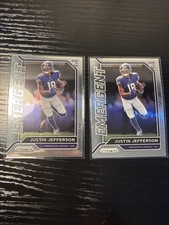 2020 Prizm Justin Jefferson #10 Emergent RC Rookie Minnesota Vikings 2x