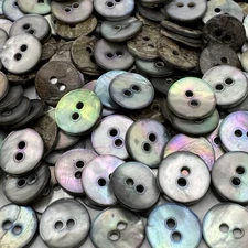 Smoke/Rainbow/Iridescent MOP/Mother Of Pearl Shell Button 10mm 3/8" 2hole