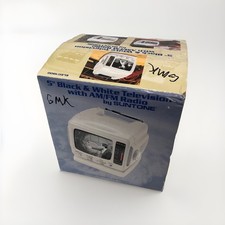 Suntone 5 Black White TV AM/FM Radio ELEC1900 Portable CRT NIB