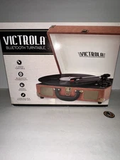 NEW SEALED VICTROLA VINTAGE 3-SPEED BLUETOOTH PORTABLE SUITCASE RECORD PLAYER