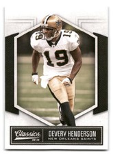 Devery Henderson 2010 Panini Classics #61 New Orleans Saints FOOTBALL