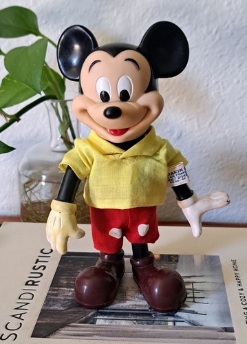 "Juguete exprimidor de goma vintage Mickey Mouse Disney Dakin Hong Kong 8"" años 60" - Imagen 1 de 6