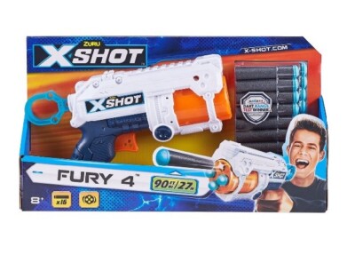 Zuru XShot Fury 4 Pistole Dartblaster   Spielzeug  Dart Gun Blaster 4er Lauf