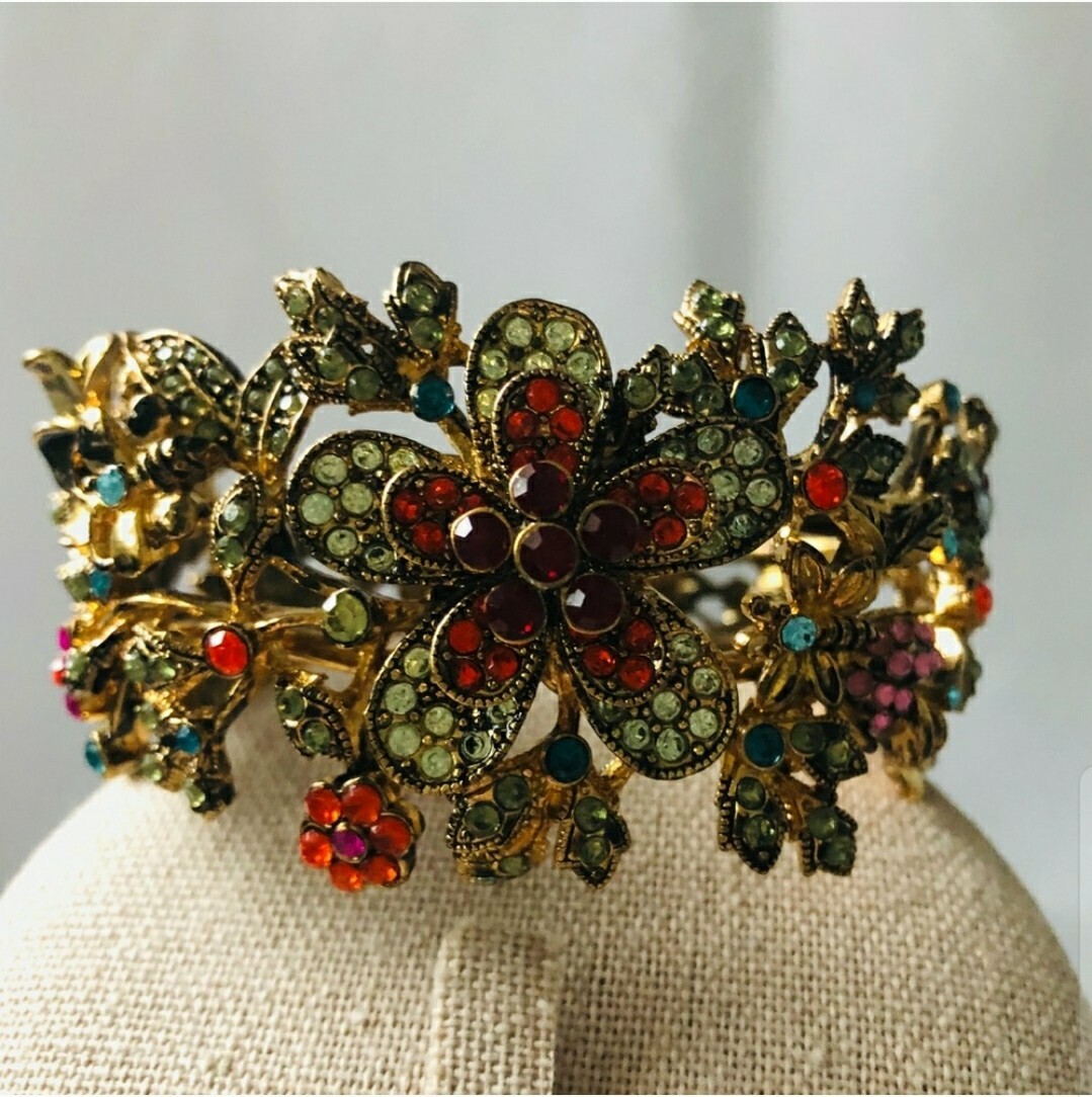 Beautiful Cuff Multi Colored Costume Rhinestone B… - image 1