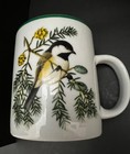 3 Vtg National Wildlife Federation Chickadee, Robin, Yellow Goldfinch Birds Mugs — photo 2