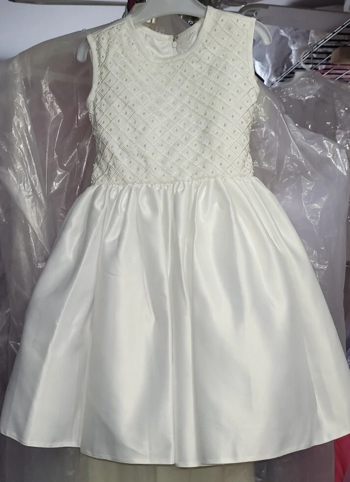 "TipTop" White Flower Girl Dress Model 5449 Size 2 - Image 2 of 4