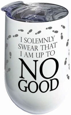 Harry Potter I Solemnly Swear Up To No Good Stainless Steel Wine Tumbler UNUSED