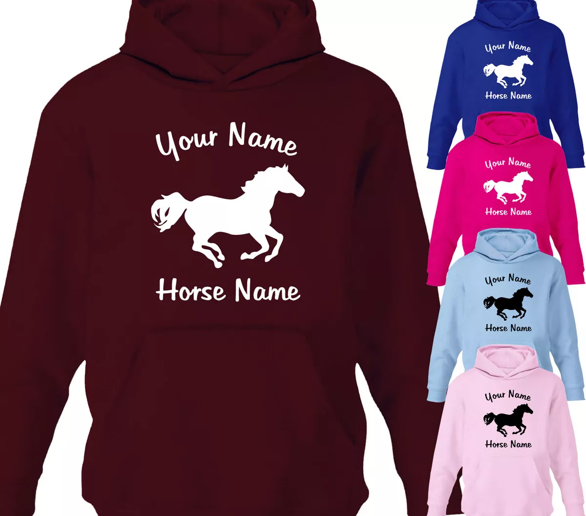 Personalised horse cheap hoodies ebay