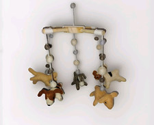 NEW Mud Pie Wool Animal Puppy Dog Baby Infant Crib Mobile Neutral Minimalist