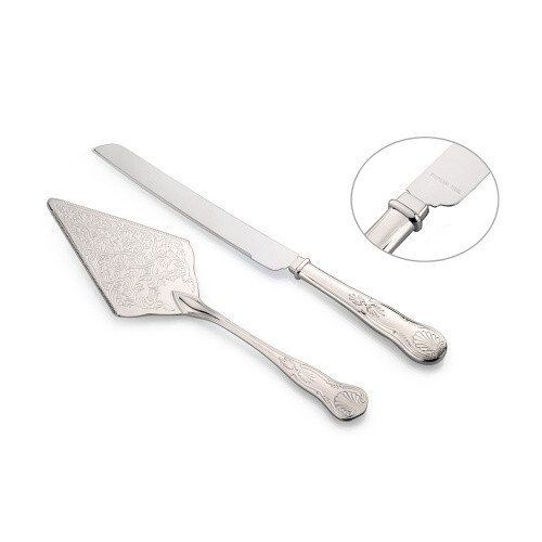 Whitehill Nickel Plated Kings Cake Knife & Server Set - Picture 1 of 1