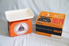 bilancia CIBA Jollyper famiglia 3 kg arancio anni 60 con scatola vintage design