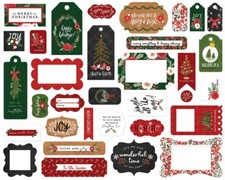 Carta Bella - Happy Christmas - Frames Tags Ephemera Die Cut 33/pk