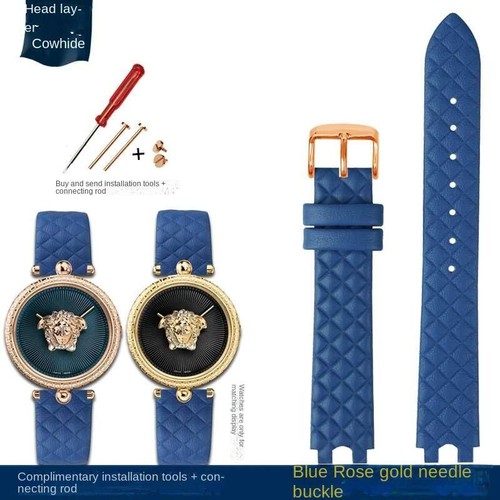 Correa de reloj de cuero genuino apta para Versace Palazzo Medusa VECQ00218/518/318 correa - Imagen 20 de 44