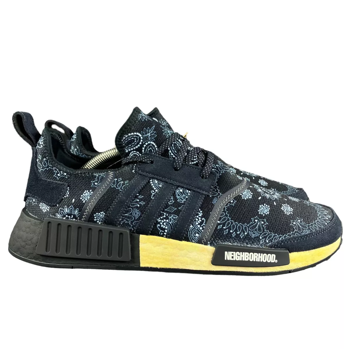 Adidas NMD R1 Neighborhood Men Casual Running Shoe Blue Paisley Sneaker  Trainer