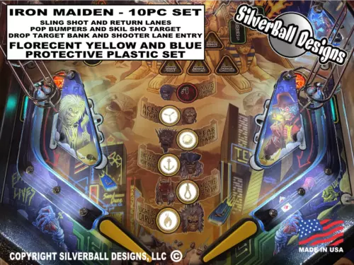 IRON MAIDEN Stern Pinball - 10 Piece Protective Plastic Set - PRO Version