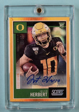 2020 Justin Herbert Panini Score Red Zone Autograph #/10