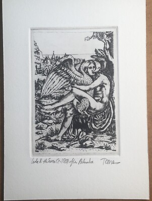 Engraving after Giovanni Battista PALUMBA, Leda & the Swan c. 1510, Renaissance