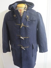 Genuine Gloverall Wool Duffle Duffel Coat Raincoat M Uk 12 Euro 40 Blue