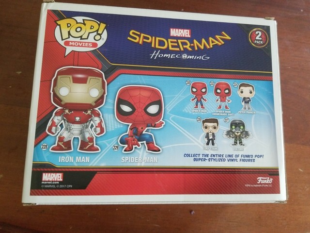 funko pop iron man spider man 2 pack
