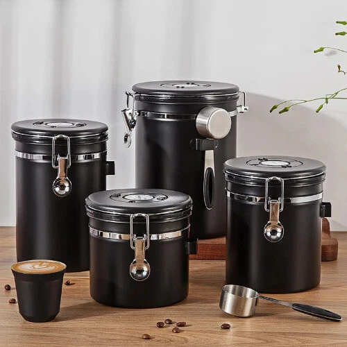 Large Capacity Coffee Storage Container Stainless Steel Coffee Bean Can Sealing
Opens in a new windo