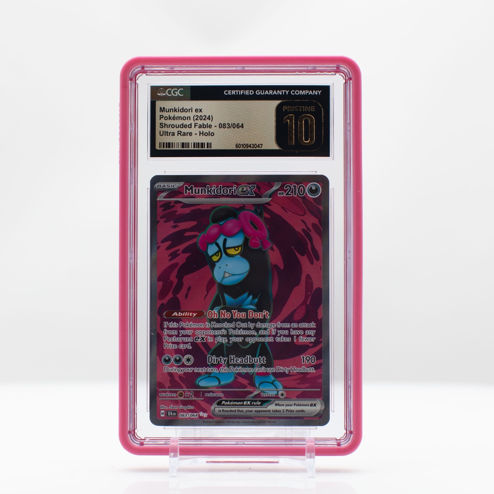 Pokemon Munkidori ex Holo #83 Ultra Rare Shrouded Fable - CGC 10 PRISTINE