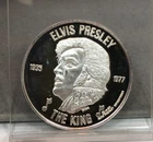 Elvis Presley ~ THE KING ~ 999 Silver Round ~ 29.7g