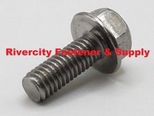 (50) M6-1.0x12 Hex Flange Bolts 6mm x 12mm Stainless M6x12mm Screws M6x1.0x12