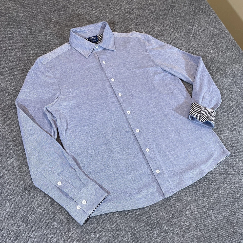 Charles River Apparel Shirt Mens Small Blue Naugatuck Pique Button Down S - Image 2 of 4