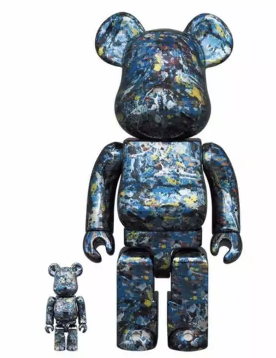 BE@RBRICK jackson pollock studio CHROME Ver 100% 400% Bearbrick medicom toy