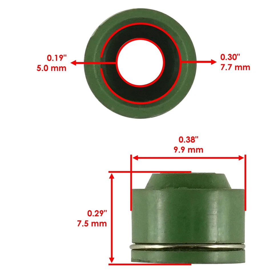 8x Sello de vástago de válvula para Suzuki SV650 1999 2000 2001 2002 2003 2004 2005 2006-2008 Foto 2 de 4