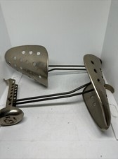EKCO Hammered Metal Adjustable Shoe Tree Shaper Stretcher Vintage Pair    