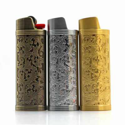 Metal Lighter Case Cover Holder Sleeve Pouches For BIC Full Size Lighter J6  Gift