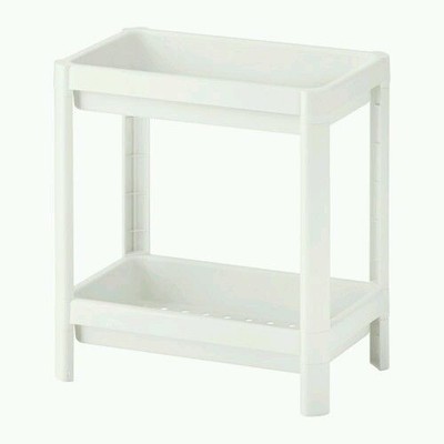 Ikea Vesken Multi Use Storage Shelf Unit White Bathroom Kitchen